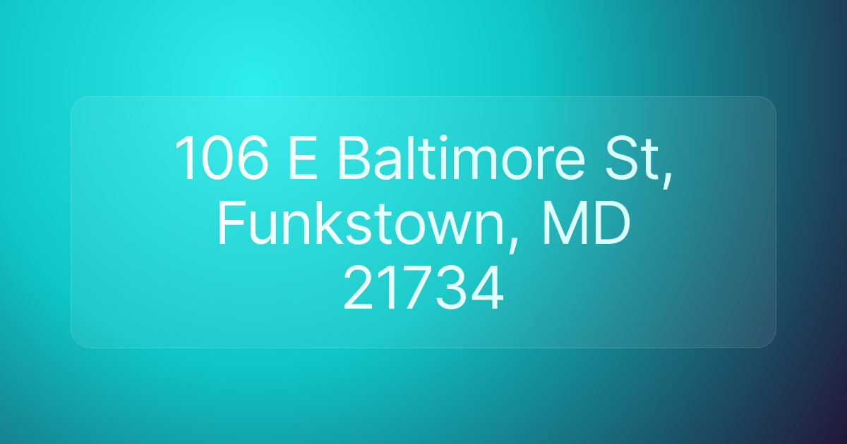 106 E Baltimore St, Funkstown, MD 21734