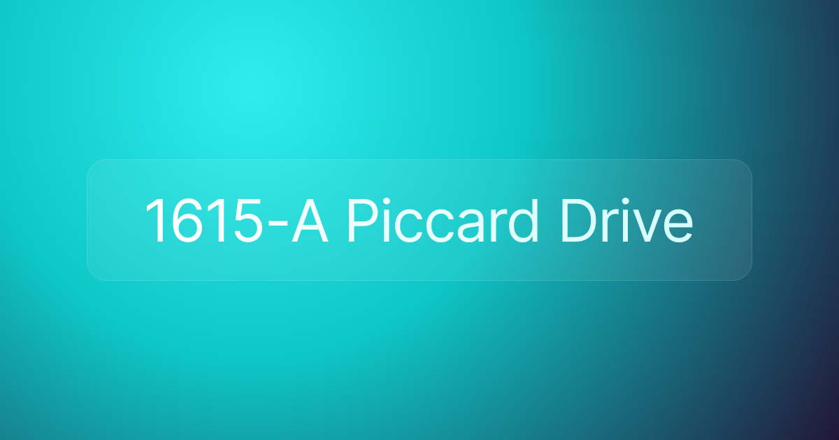 1615-A Piccard Drive
