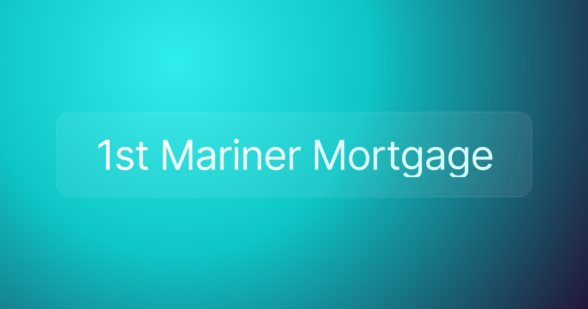 1st Mariner Mortgage