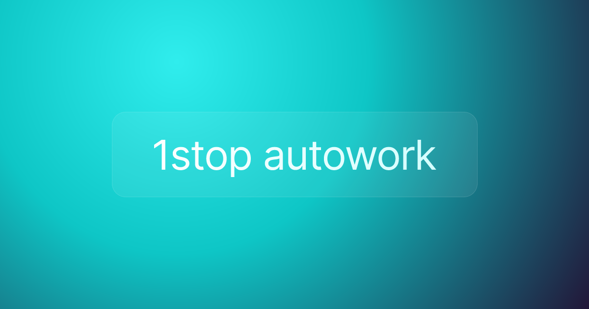 1stop autowork