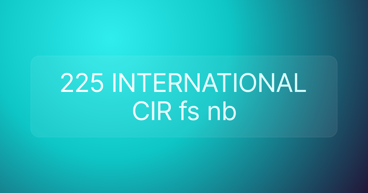 225 INTERNATIONAL CIR fs nb