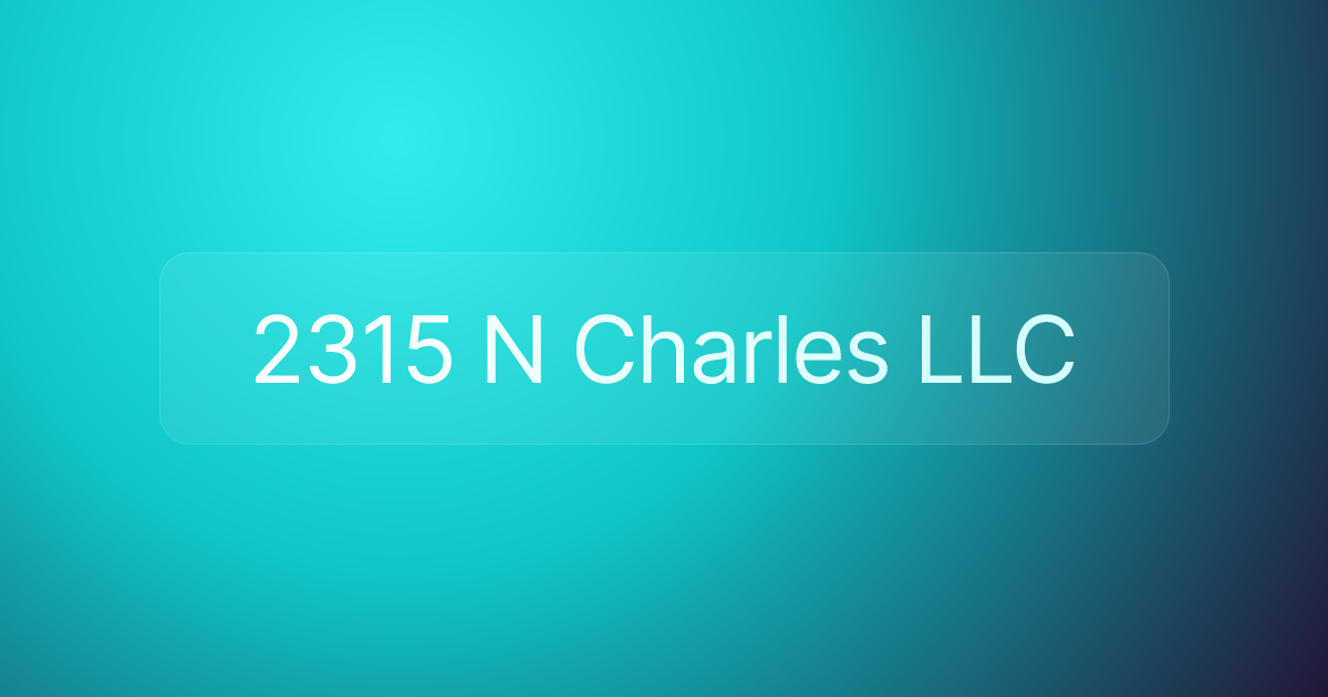 2315 N Charles LLC