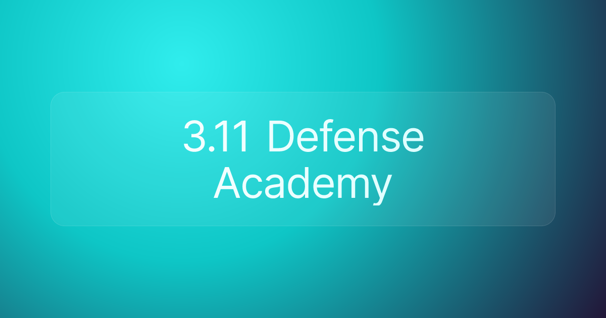 3.11 Defense Academy