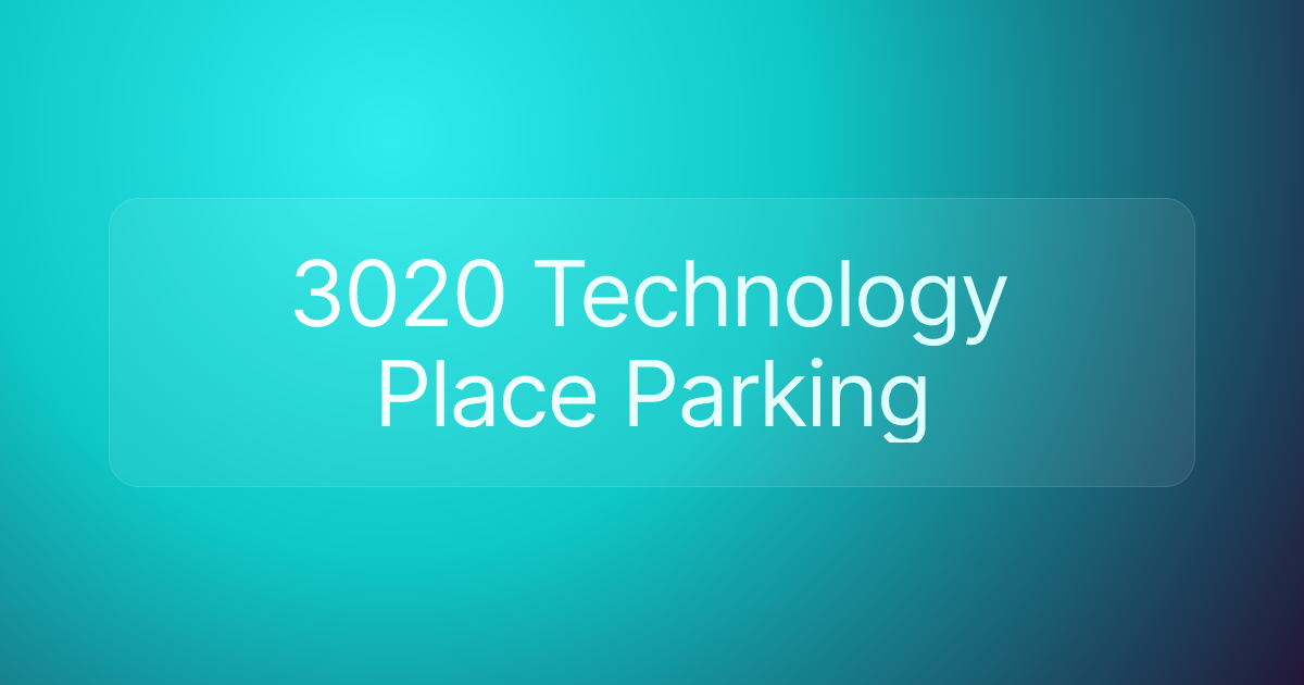 3020 Technology Place Parking