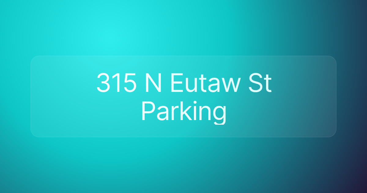 315 N Eutaw St Parking