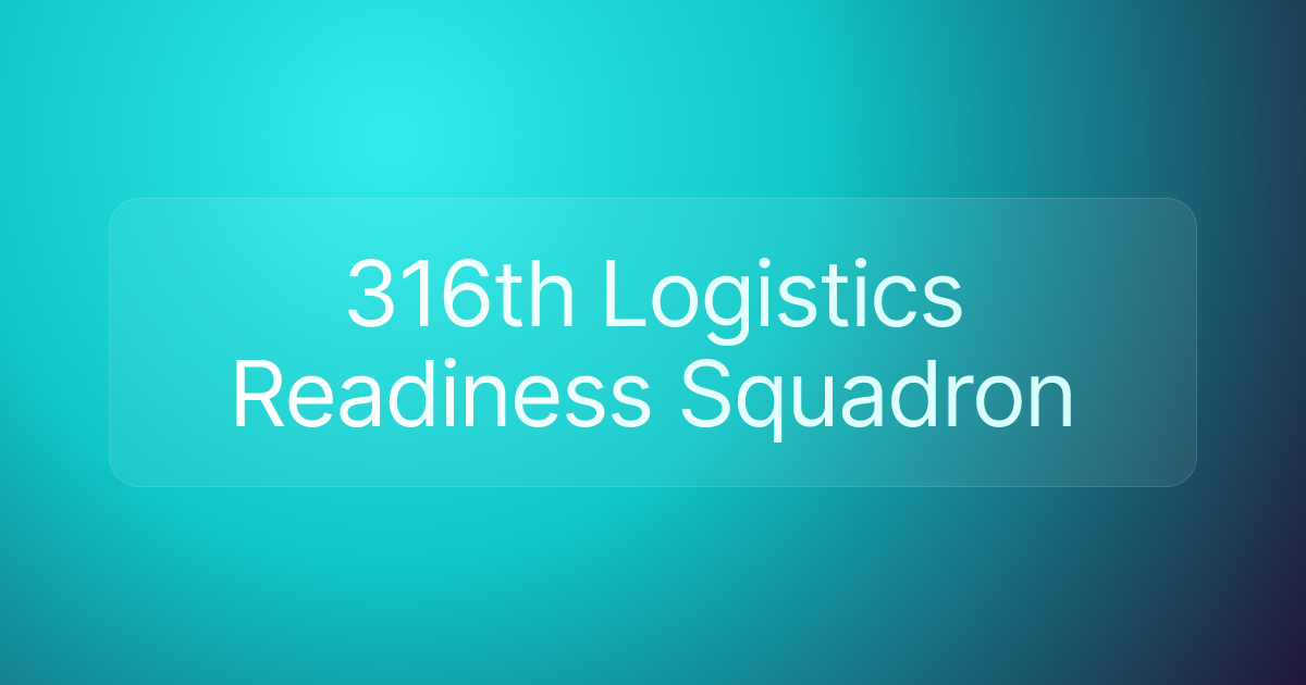 316th Logistics Readiness Squadron