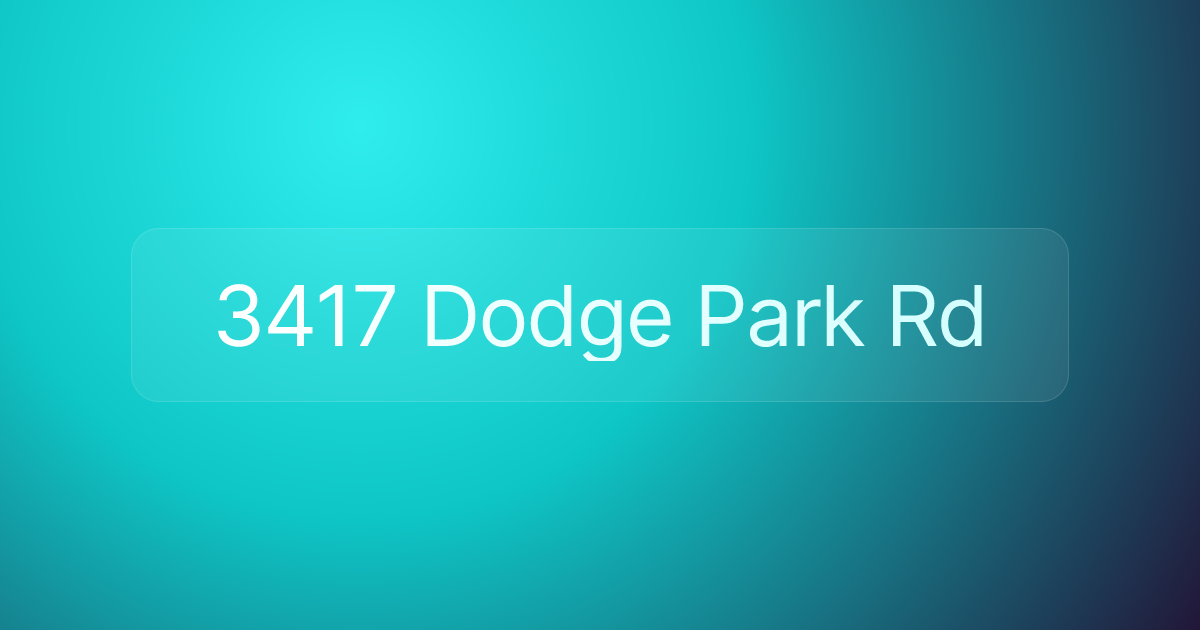 3417 Dodge Park Rd