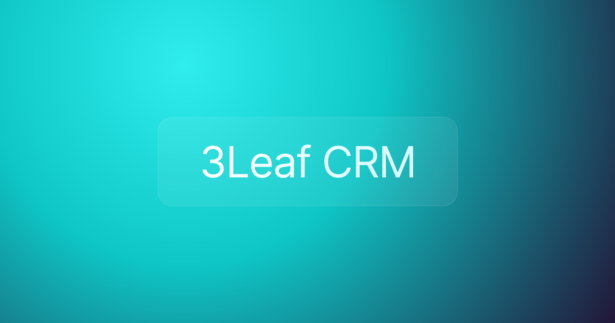 3Leaf CRM