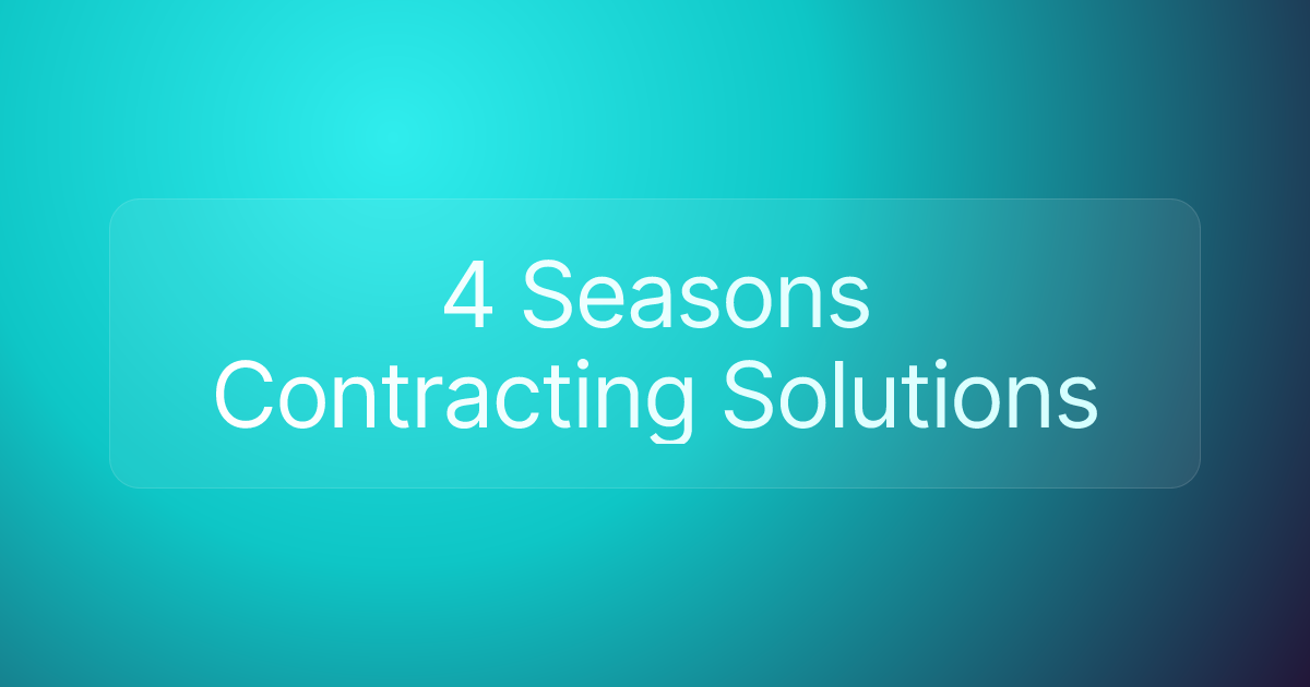 4 Seasons Contracting Solutions