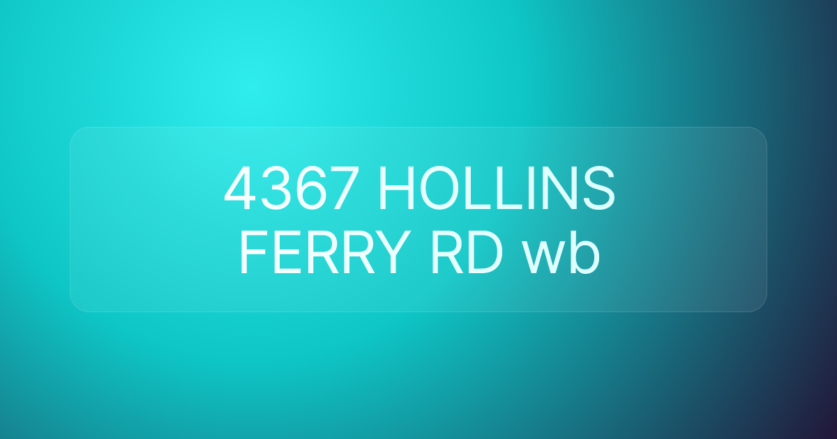 4367 HOLLINS FERRY RD wb