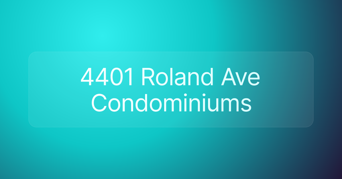 4401 Roland Ave Condominiums
