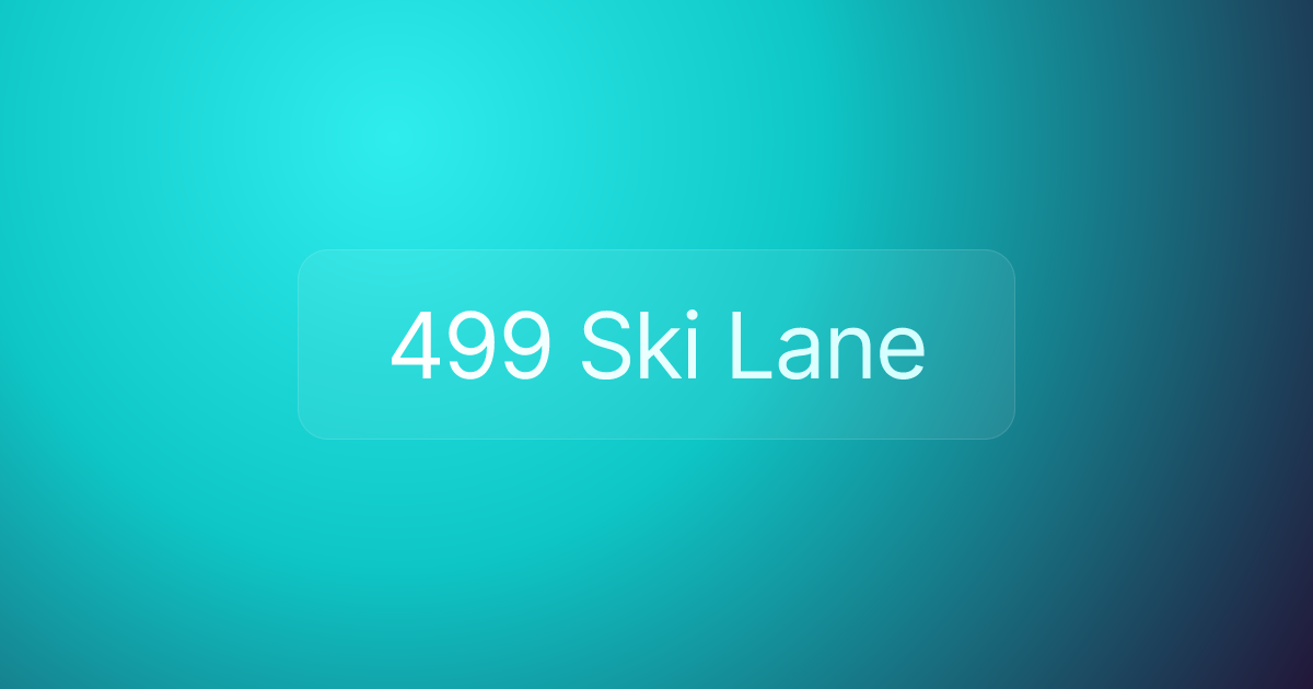 499 Ski Lane
