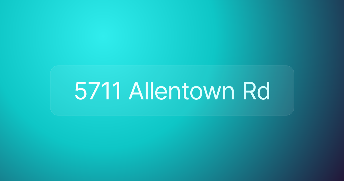 5711 Allentown Rd