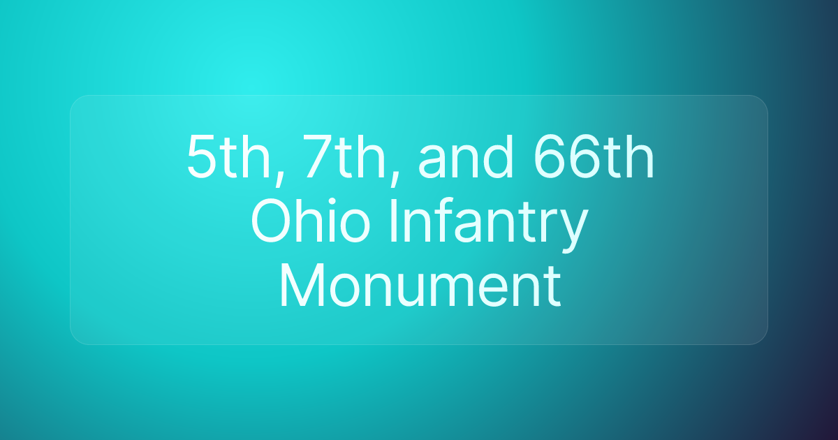 5th, 7th, and 66th Ohio Infantry Monument