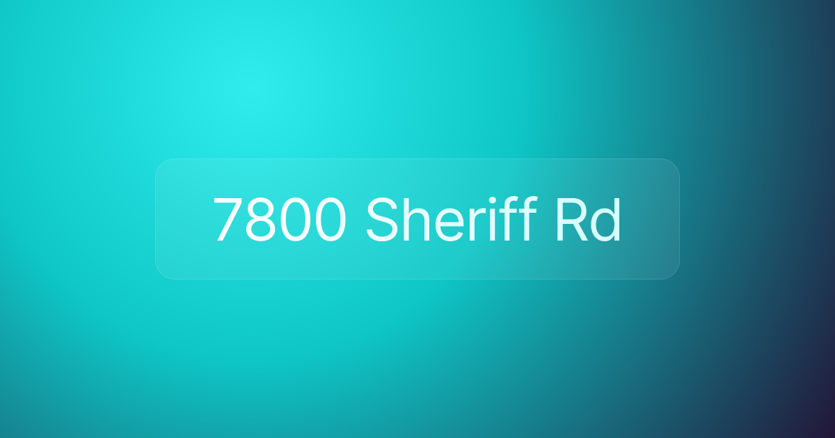 7800 Sheriff Rd