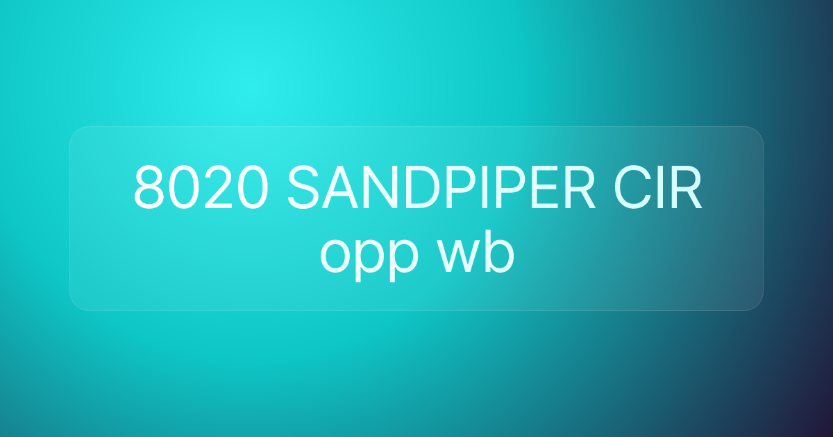 8020 SANDPIPER CIR opp wb