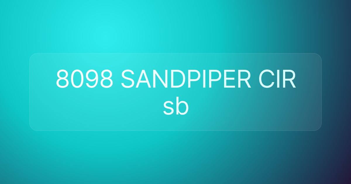 8098 SANDPIPER CIR sb