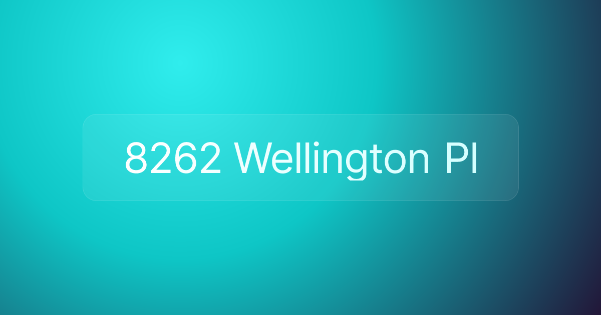 8262 Wellington Pl