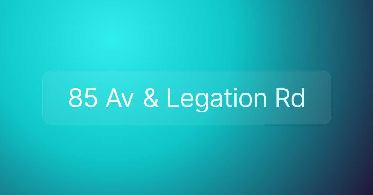 85 Av & Legation Rd