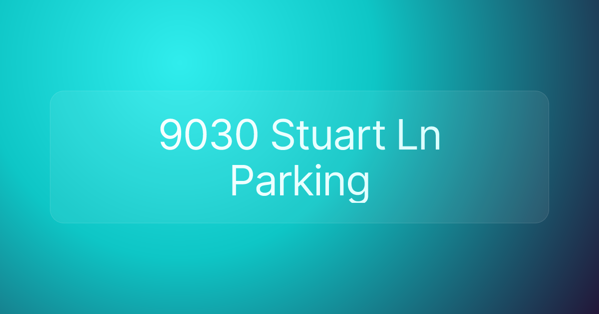 9030 Stuart Ln Parking