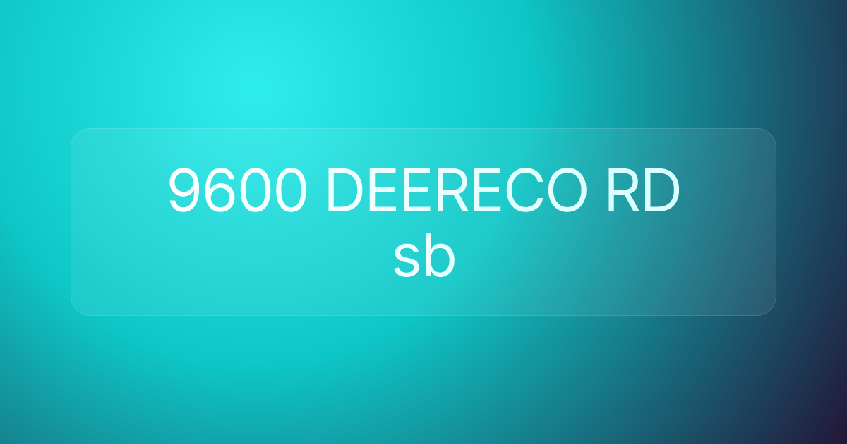 9600 DEERECO RD sb