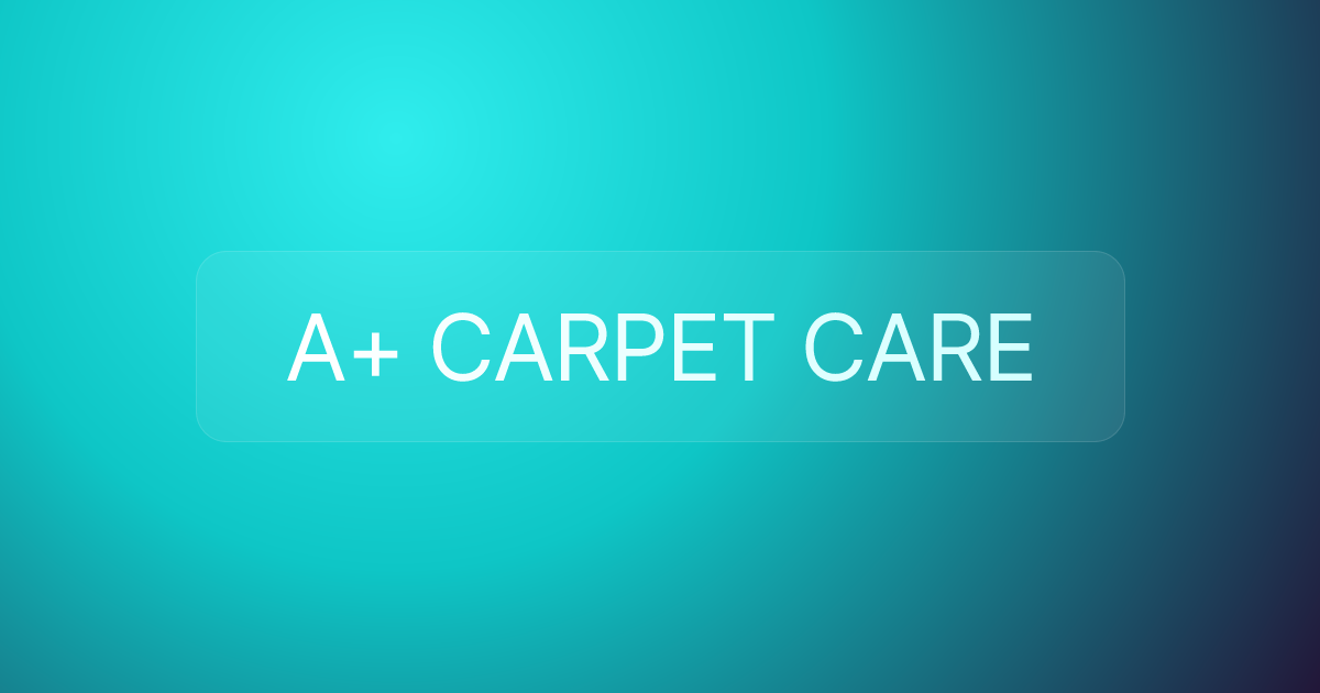 A+ CARPET CARE