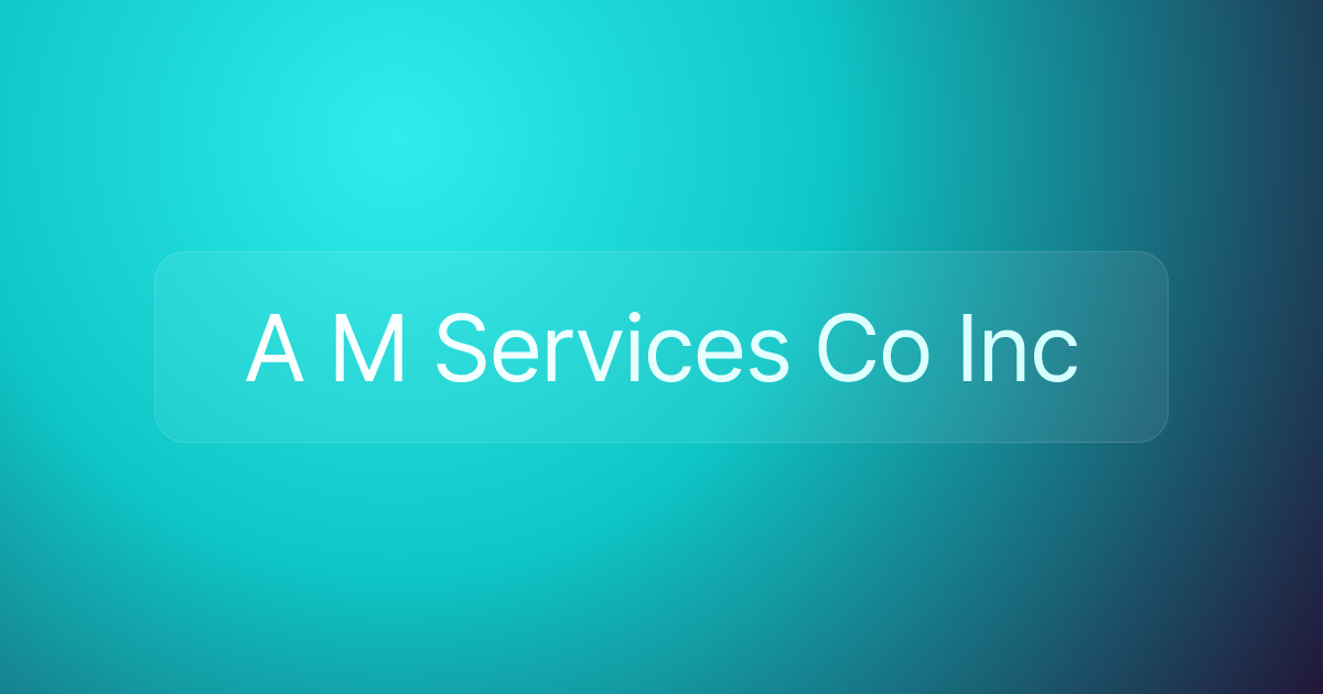 A M Services Co Inc