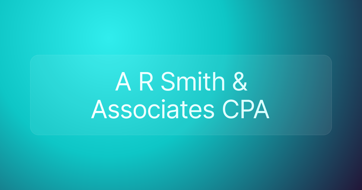 A R Smith & Associates CPA