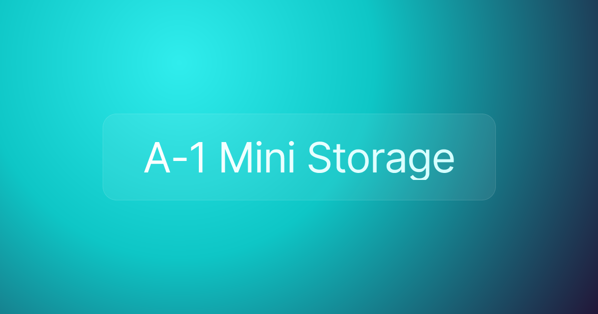 A-1 Mini Storage
