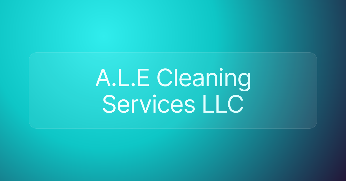 A.L.E Cleaning Services LLC