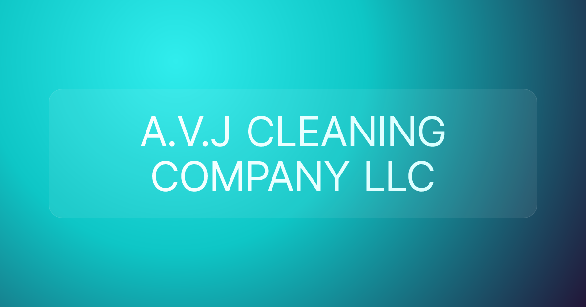 A.V.J CLEANING COMPANY LLC