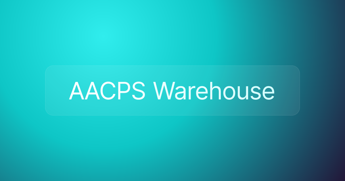 AACPS Warehouse