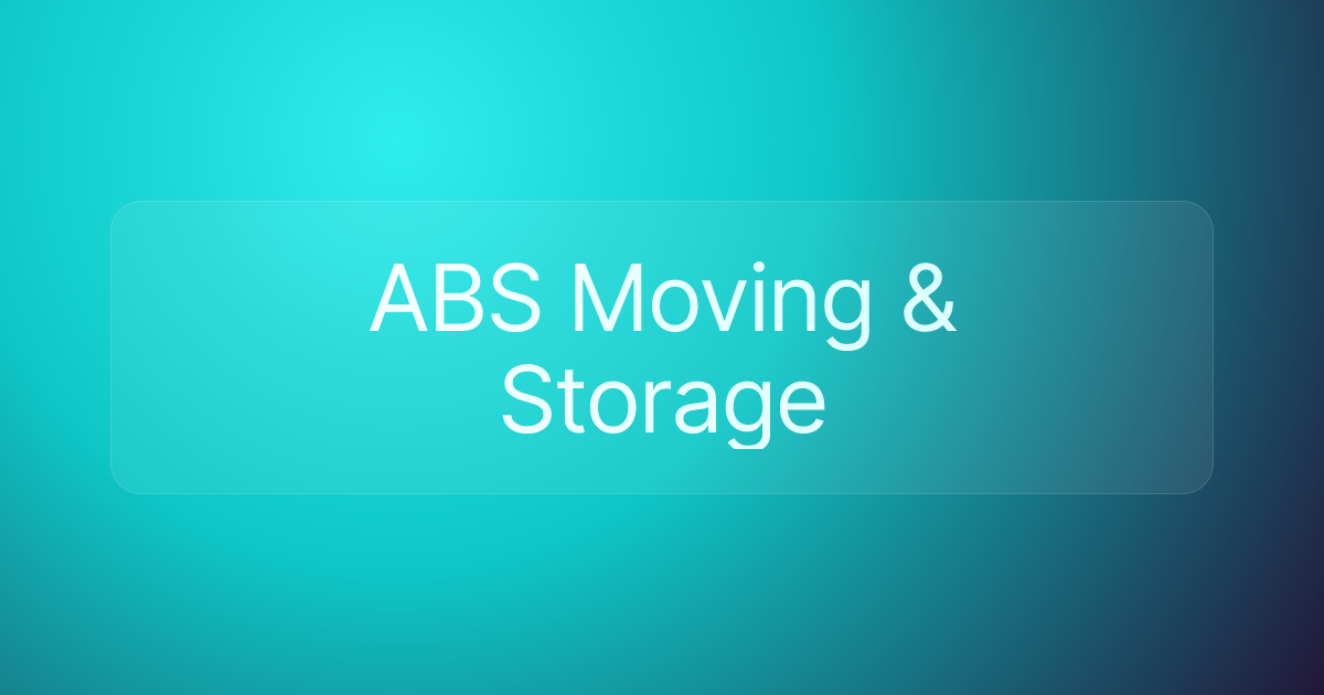 ABS Moving & Storage