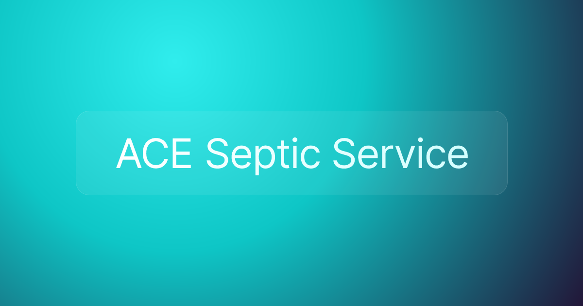 ACE Septic Service