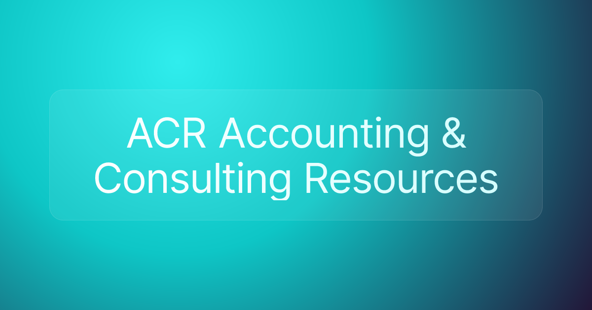 ACR Accounting & Consulting Resources