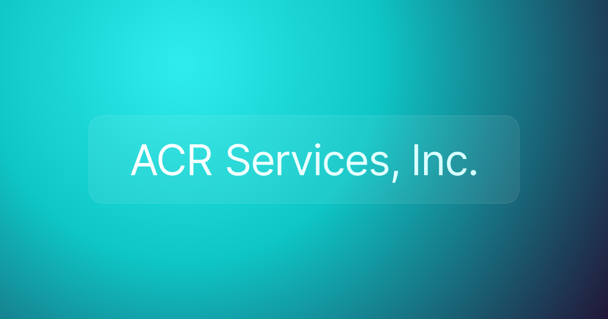 ACR Services, Inc.