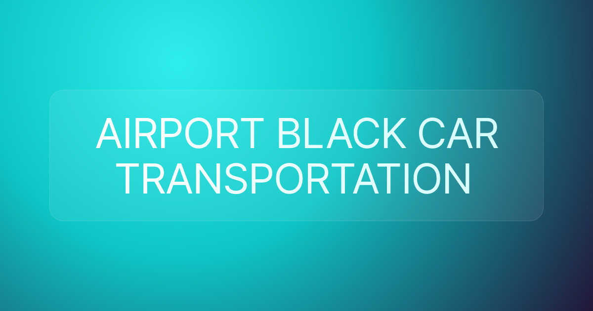 AIRPORT BLACK CAR TRANSPORTATION