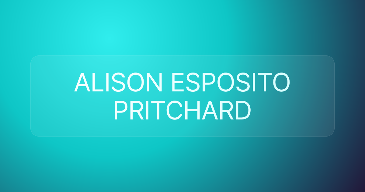 ALISON ESPOSITO PRITCHARD