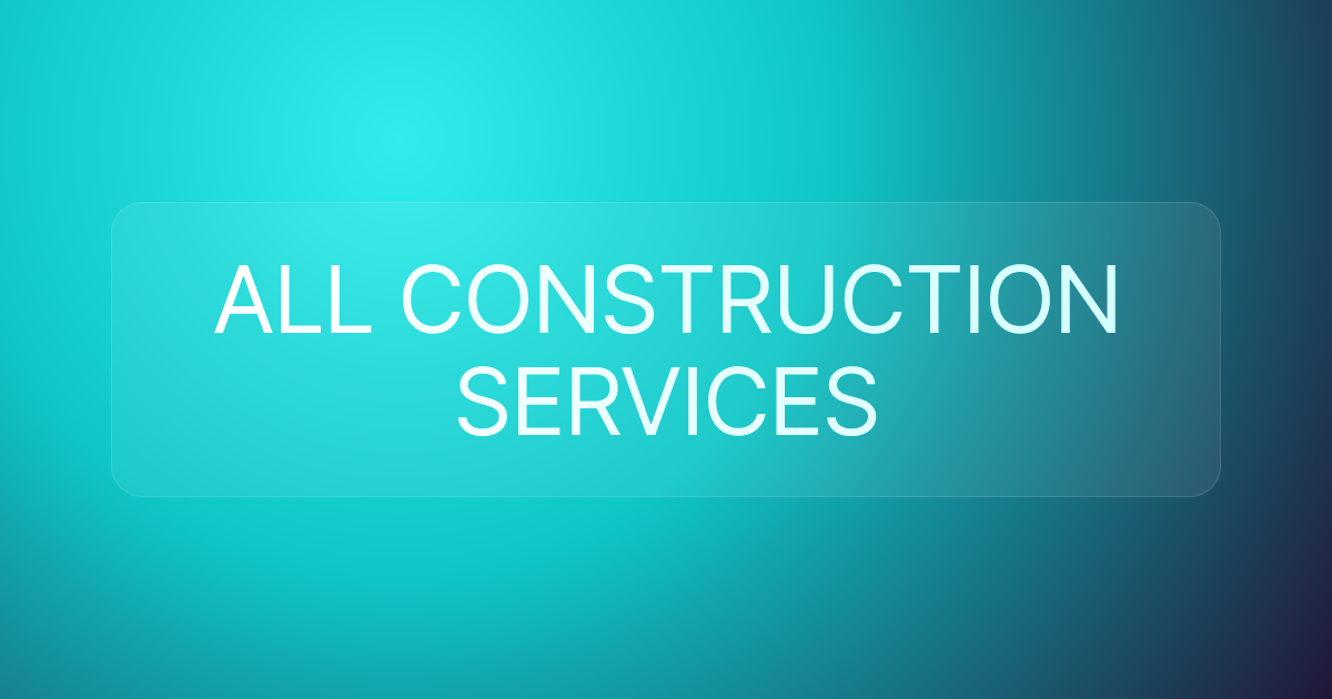 ALL CONSTRUCTION SERVICES