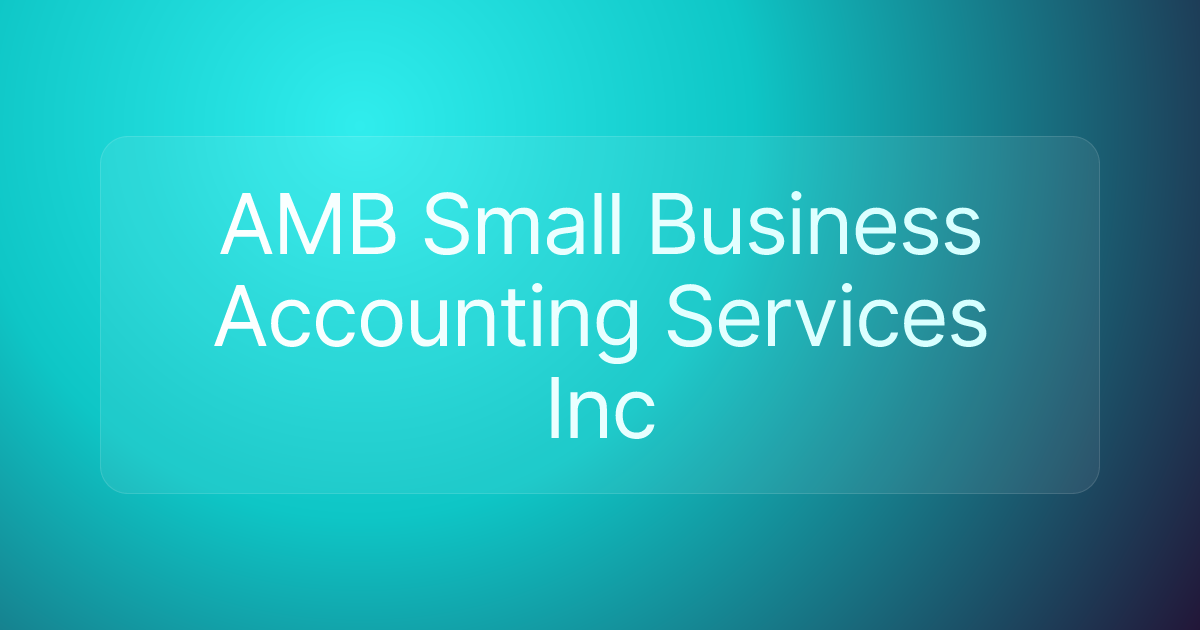 AMB Small Business Accounting Services Inc