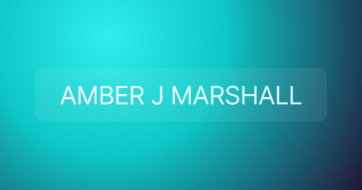 AMBER J MARSHALL