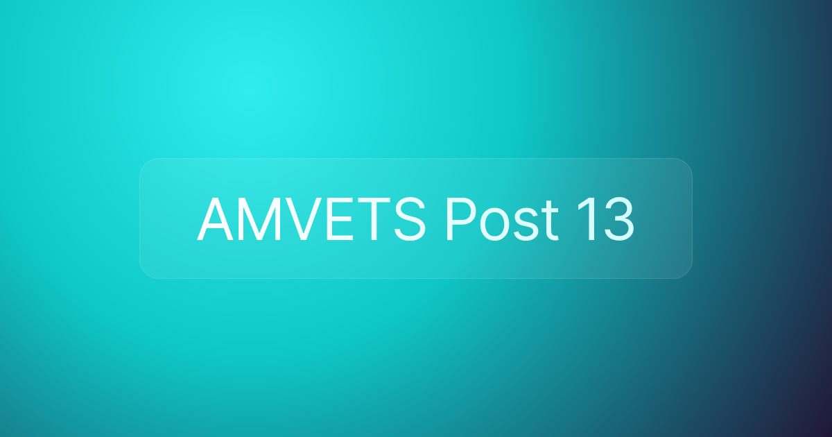 AMVETS Post 13