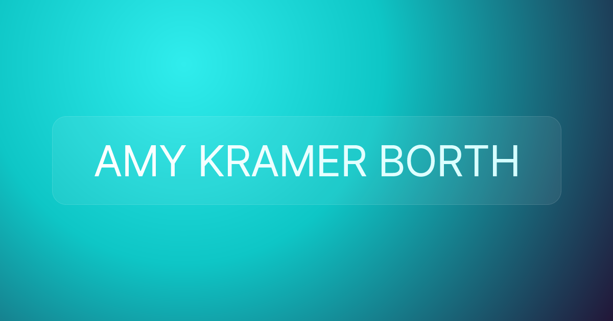 AMY KRAMER BORTH