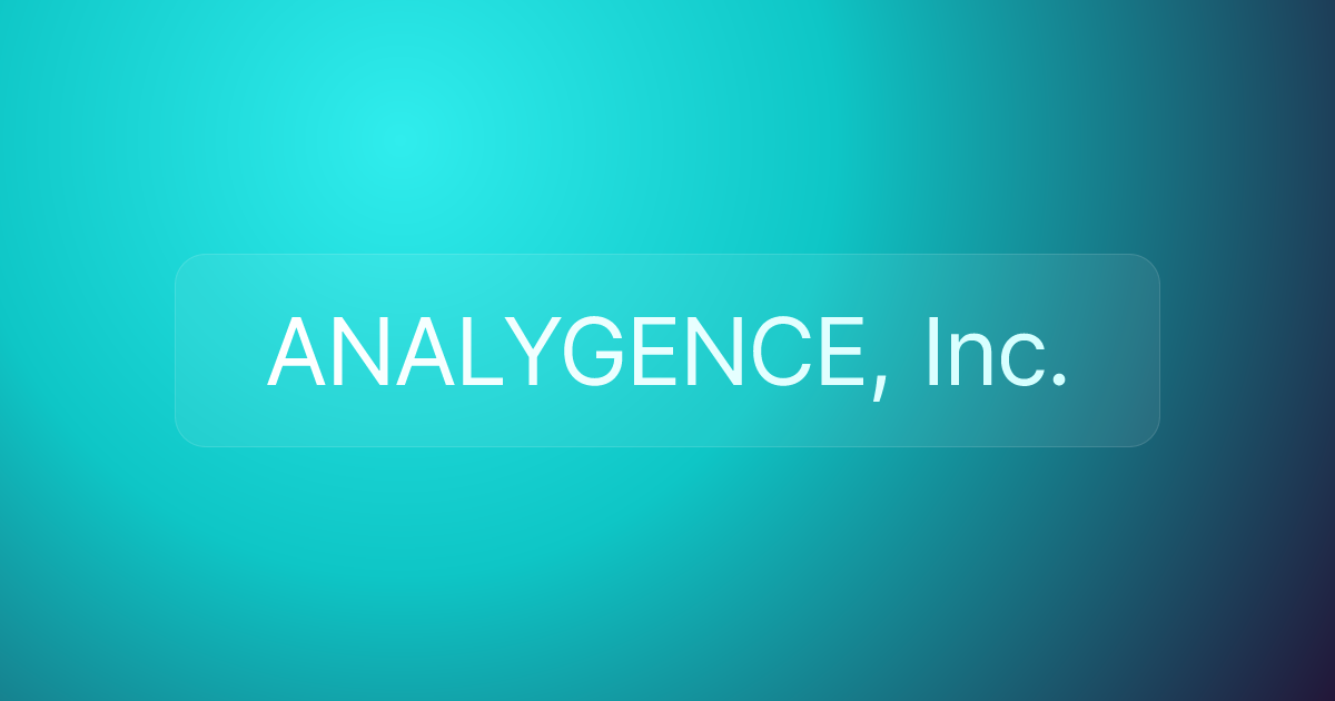 ANALYGENCE, Inc.
