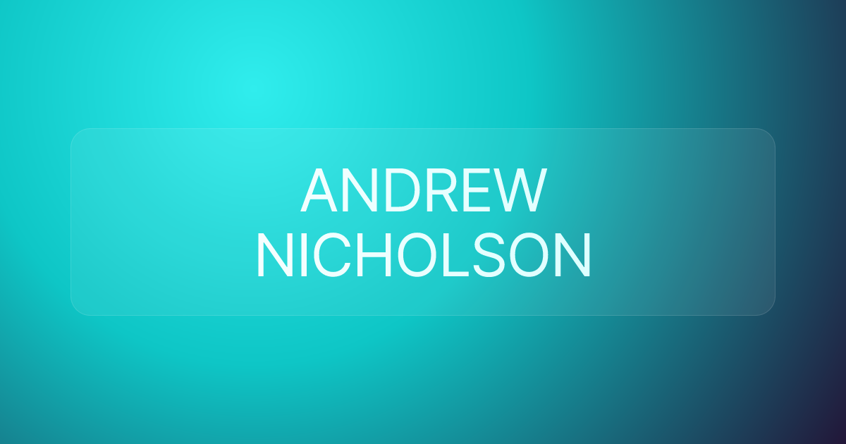 ANDREW NICHOLSON