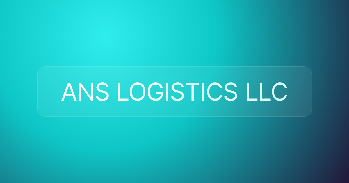 ANS LOGISTICS LLC