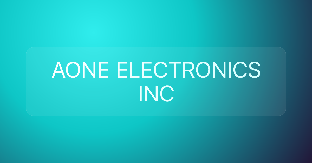 AONE ELECTRONICS INC