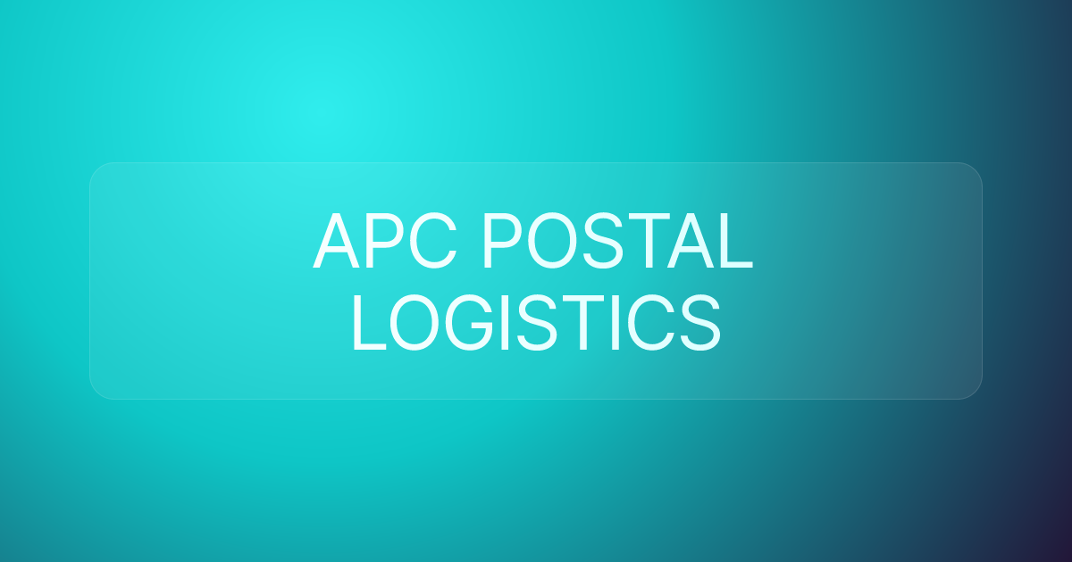 APC POSTAL LOGISTICS