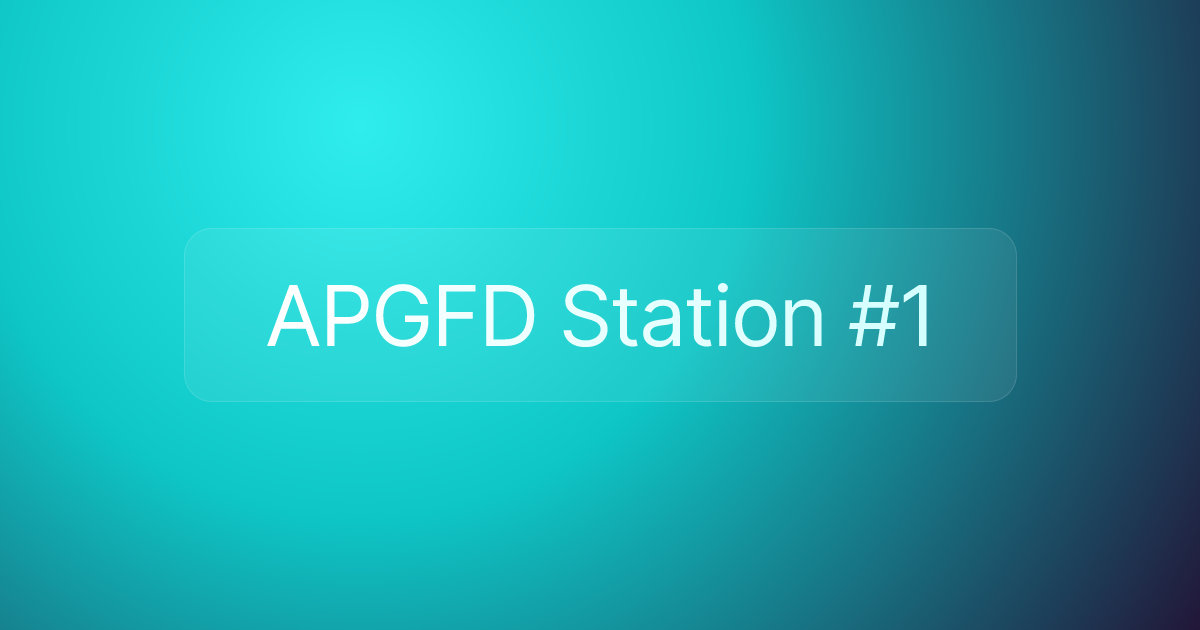 APGFD Station #1