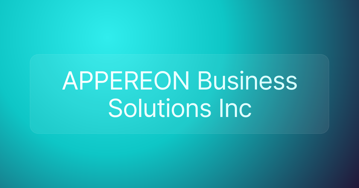 APPEREON Business Solutions Inc